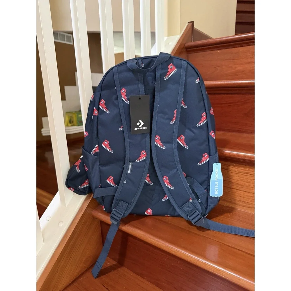 Converse All Star Chuck Taylor Sneaker Print Backpack Blue/Red w/Mini Backpack